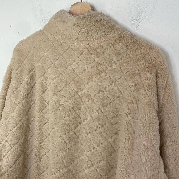 No Boundaries Faux Fur Pullover Sweatshirt Long Sleeve 1/2 zipper XXL - Picture 10 of 13